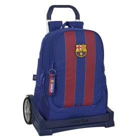 Cartable à roulettes F.C. Barcelona Rouge Blue marine 32 x 44 x 16 cm de F.C. Barcelona, Sacs à dos enfant - Réf : S4309057, ...