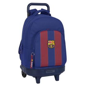 School Rucksack with Wheels F.C. Barcelona Red Navy Blue 33 X 45 X 22 cm by F.C. Barcelona, Children's Backpacks - Ref: S4309...