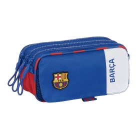 Trousse Fourre-Tout Double F.C. Barcelona Bleu Bordeaux 21,5 x 10 x 8 cm de F.C. Barcelona, Trousses - Réf : S4309186, Prix :...