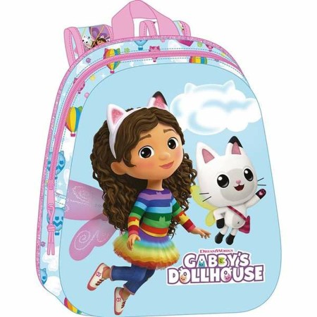 Schulrucksack Gabby's Dollhouse Rosa Himmelsblau 27 x 33 x 10 cm von Gabby's Dollhouse, Kinderrucksäcke - Ref: S4309362, Prei...