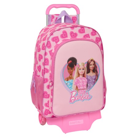 School Rucksack with Wheels Barbie Love Pink 33 x 42 x 14 cm by Barbie, Children's Backpacks - Ref: S4309501, Price: 30,27 €,...