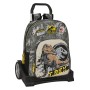 School Rucksack with Wheels Jurassic World Warning Grey 33 x 42 x 14 cm by Jurassic World, Children's Backpacks - Ref: S43098...