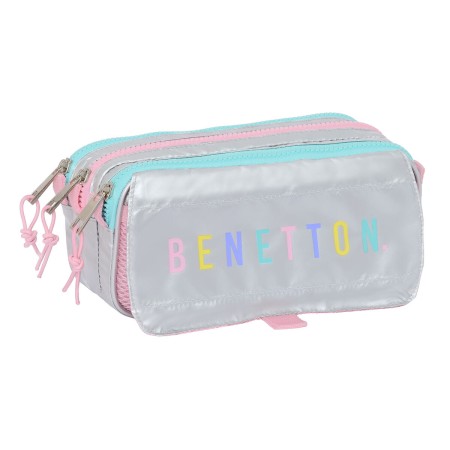 Malas para tudo triplas Benetton Silver Prateado 21,5 x 10 x 8 cm de Benetton, Estojos - Ref: S4309938, Preço: 8,06 €, Descon...