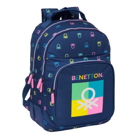 Cartable Benetton Cool Blue marine 32 x 42 x 15 cm de Benetton, Sacs à dos enfant - Réf : S4309972, Prix : 23,81 €, Remise : %