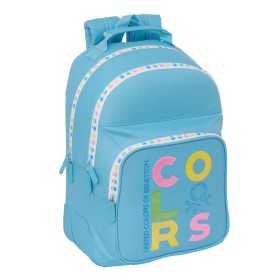 School Bag Benetton Spring Celeste 32 x 42 x 15 cm by Benetton, Children's Backpacks - Ref: S4310006, Price: 24,16 €, Discoun...