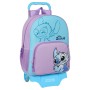 School Rucksack with Wheels Stitch Sweet Blue Lilac 33 x 42 x 14 cm by Stitch, Children's Backpacks - Ref: S4310665, Price: 5...