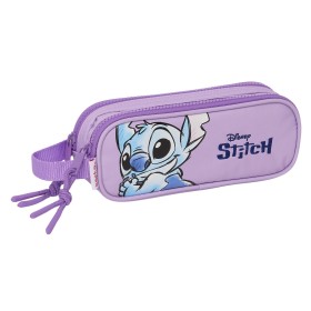 Portatodo Doble Stitch Sweet Azul Lila 21 x 8 x 6 cm de Stitch, Estuches - Ref: S4310666, Precio: 9,38 €, Descuento: %