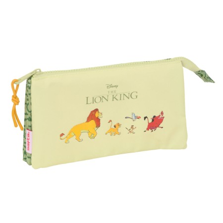 Triple Carry-all Mufasa Green Beige 22 x 12 x 3 cm by Mufasa, Pencil cases - Ref: S4311257, Price: 9,20 €, Discount: %