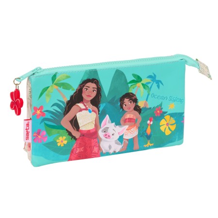 Triple Carry-all Vaiana Blue Beige 22 x 12 x 3 cm by Vaiana, Pencil cases - Ref: S4311275, Price: 9,20 €, Discount: %