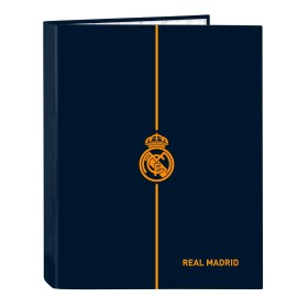 Pasta com argolas Real Madrid C.F. 2nd Kit 24/25 Azul Marinho A4 26.5 x 33 x 4 cm de Real Madrid C.F., Arquivadores - Ref: S4...