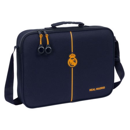 Borsa per la scuola Real Madrid C.F. 2nd Kit 24/25 Blu Marino 38 x 28 x 6 cm di Real Madrid C.F., Zainetti per bambini - Rif:...