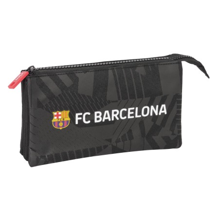 Trousse Fourre-Tout Triple F.C. Barcelona Black Noir 22 x 12 x 3 cm de F.C. Barcelona, Trousses - Réf : S4311332, Prix : 11,6...