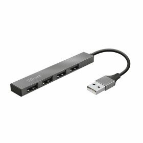 Hub USB Trust 23786 USB x 4 Gris Argenté Aluminium 3600 W de Trust, Hubs USB - Réf : S55008931, Prix : 15,61 €, Remise : %