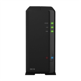 Hygienic Storage System Black Synology DS118 1 GB RAM 1,4 GHz 1 GB DDR4 10/100/1000 Mbps 10 Gbit/s by Synology, Port cards - ...