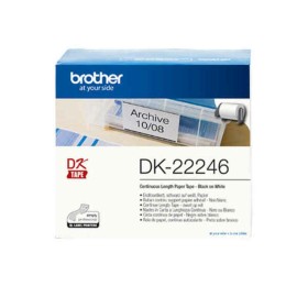 Etiquettes pour Imprimante Brother DK22246 Blanc Noir de Brother, Étiquettes adhésives et autocollants - Réf : S55100519, Pri...