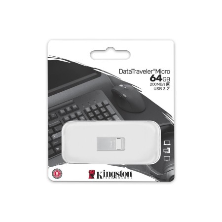 Memoria USB Kingston DTMC3G2/64GB Llavero Plateado Negro 64 GB de Kingston, Memorias USB - Ref: S55156863, Precio: 11,23 €, D...