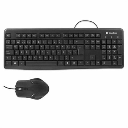 Teclado e Rato CoolBox COO-KTR-01U Qwerty espanhol Preto de CoolBox, Packs de teclado e rato - Ref: S55179884, Preço: 10,99 €...