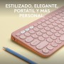 Clavier sans fil Logitech K380s Rose Espagnol Qwerty de Logitech, Claviers - Réf : S55247232, Prix : 43,75 €, Remise : %