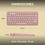 Clavier sans fil Logitech K380s Rose Espagnol Qwerty de Logitech, Claviers - Réf : S55247232, Prix : 43,75 €, Remise : %