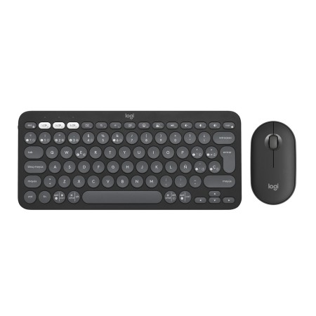 clavier et souris Logitech Pebble 2 Combo Graphite Espagnol Qwerty de Logitech, Ensembles Clavier et Souris - Réf : S55247257...