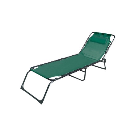 Marbueno Klappbarer Stahl-Liegestuhl mit Kissen Garten und Pool 190X58X27 cm Grün 10002 von Marbueno, Liegen - Ref: D1400769,...