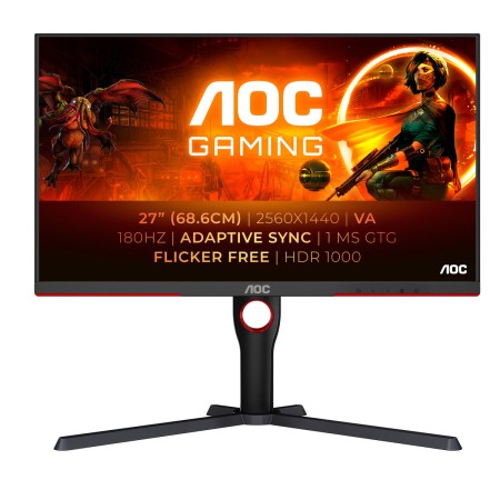 Monitor Gaming AOC Q27G3XMN/BK 27" 2K 180 Hz de AOC, Ecrans PC - Réf : S55259401, Prix : 480,88 €, Remise : %