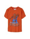 Camiseta de Manga Corta Infantil Spider-Man Naranja | Tienda24 Tienda24.eu