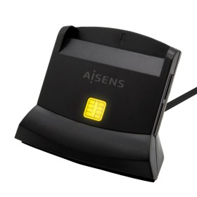 DNI/SIP Card Reader Aisens Lector De Tarjeta Dni Con Lector De Tarjetas SIM, SD, Micro SD, MMC, RS-MMC, MMC Micro, USB-C, Neg...