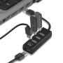 Hub USB Ewent EW1123 Schwarz von Ewent, Netzwerk-Hubs - Ref: S5626305, Preis: 6,29 €, Rabatt: %