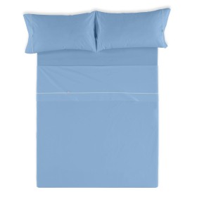 Jeu de draps Alexandra House Living Bleu clair Gran lit 2 persones 4 Pièces de Alexandra House Living, Draps et taies d'oreil...