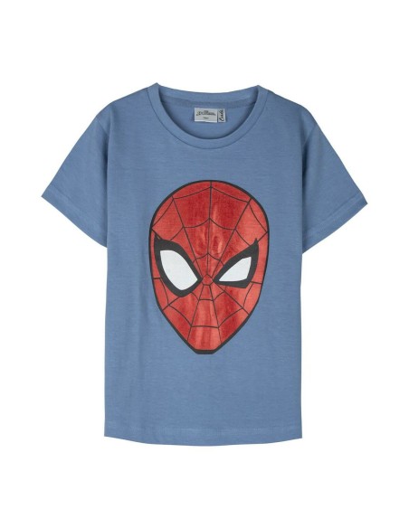 Child's Short Sleeve T-Shirt Spider-Man Blue | Tienda24 Tienda24.eu