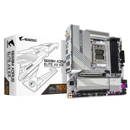 Placa Mãe Gigabyte B650M AORUS ELITE AX ICE AMD B650 AMD AM5 de Gigabyte, Placas base - Ref: S5630195, Preço: 252,21 €, Desco...