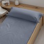 Sábana Bajera Ajustable Decolores Liso Azul Cama de 140 | Tienda24 Tienda24.eu