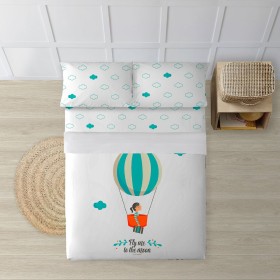 Pillowcase Kids&Cotton Vichy Blue 30 x 50 cm | Tienda24 Tienda24.eu