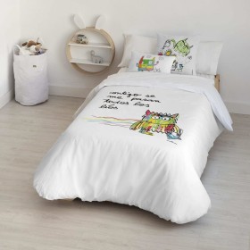 Duvet cover set Alexandra House Living White Grey Single 2 Pieces | Tienda24 Tienda24.eu