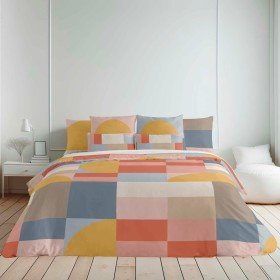 Conjunto de capa de edredom Alexandra House Living Brenda Multicolor Casal 2 Peças | Tienda24 Tienda24.eu