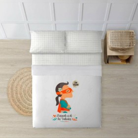 Fitted sheet Alexandra House Living White 105 x 200 cm | Tienda24 Tienda24.eu