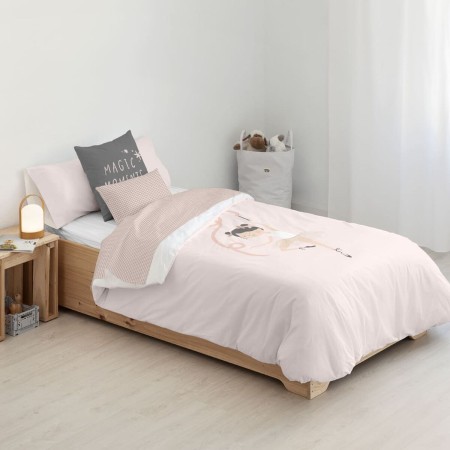 Housse de Couette Kids&Cotton Chay Rose 175 Fils 180 x 220 cm | Tienda24 Tienda24.eu