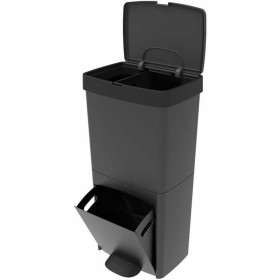 Rubbish Bin Tontarelli Big hoop White Black 45 L (10 Units) | Tienda24 - Global Online Shop Tienda24.eu