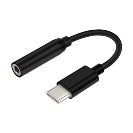 Adaptador USB-C a Jack 3.5 mm Aisens A109-0348 Negro 15 cm (1 unidad) | Tienda24 Tienda24.eu