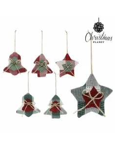 Christmas Decorations Set Streched Pink Golden PVC 3 x 3 x 18,5 cm (12 Units) | Tienda24 Tienda24.eu