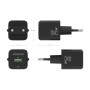 Wall Charger Aisens ASCH-25W2P015-BK Black 25 W (1 Unit) | Tienda24 Tienda24.eu