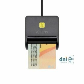 Kartenleser Aisens Lector de Tarjeta Inteligente DNI con Lector de Tarjetas SIM, SD, Micro SD, MMC, RS-MMC, MMC Micro, Negro | Tienda24 Tienda24.eu