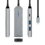 Hub USB Aisens ASUC-4P002-GR Gris 100 W (1 Unité) | Tienda24 Tienda24.eu