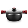 Casserole with glass lid BRA A410324 Ø 24 cm Black 4 L | Tienda24 Tienda24.eu