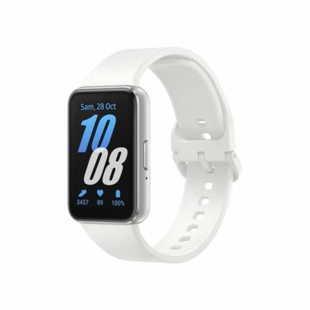 Pulseira de Atividade Samsung Galaxy Fit3 Branco Prateado 1,6" de Samsung, Monitores de atividade - Ref: S71009700, Preço: 10...