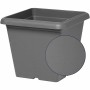 Plant pot Garden ID Anthracite Squared Stone effect 40 x 35 cm | Tienda24 - Global Online Shop Tienda24.eu