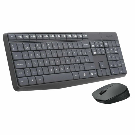 Tastatur mit Drahtloser Maus Logitech 920-007919 Grau Qwerty Spanisch QWERTY | Tienda24 Tienda24.eu