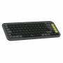 Wireless Keyboard Logitech Pop Icon Keys Dark grey AZERTY | Tienda24 - Global Online Shop Tienda24.eu