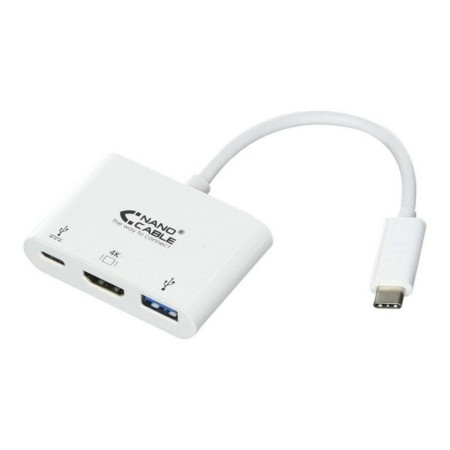 Adaptador USB-C para HDMI NANOCABLE 10.16.4302 Full HD (15 cm) Branco (1 Unidade) | Tienda24 Tienda24.eu